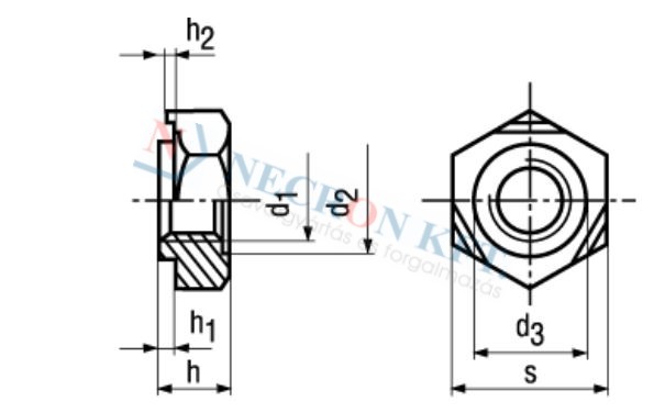 Hex weld nut 31