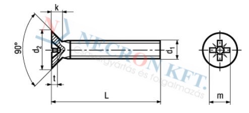 Pozi flat countersunk head machine screws form Z 3333