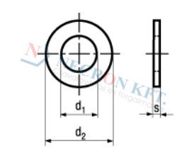 Special flat washers without chamfer, for screws up to property class 8.8 342