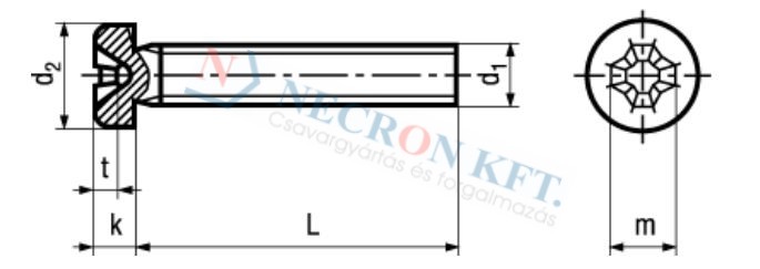 Phillips cheese head machine screws form H 381