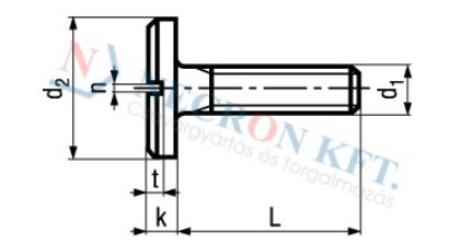 Slotted pan head machine screws with flat head Steel 4.8 405