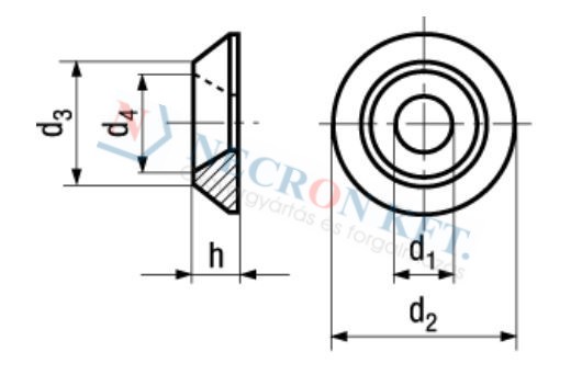 Finishing washers for 90° countersunk head screws 4879