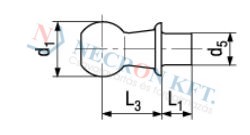 Angle joint studs type B, with rivet stud 487