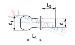 Angle joint studs type B, with rivet stud 501