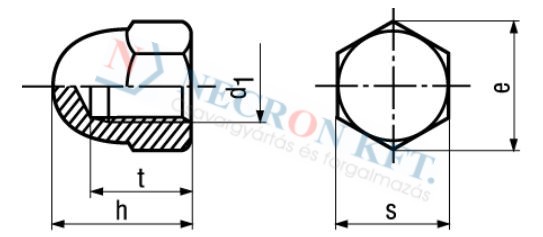 Domed hex cap nuts (Acorn nuts) 514