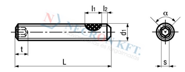 Hexagon socket set screws with flat point and TufLok® patch 5210