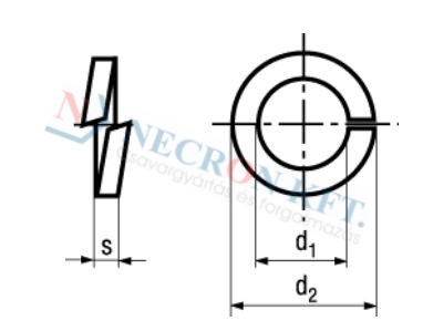 Split spring lock washers for screws with cylindrical head 5258