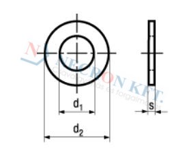 Special flat washers without chamfer, for screws up to property class 8.8 5282