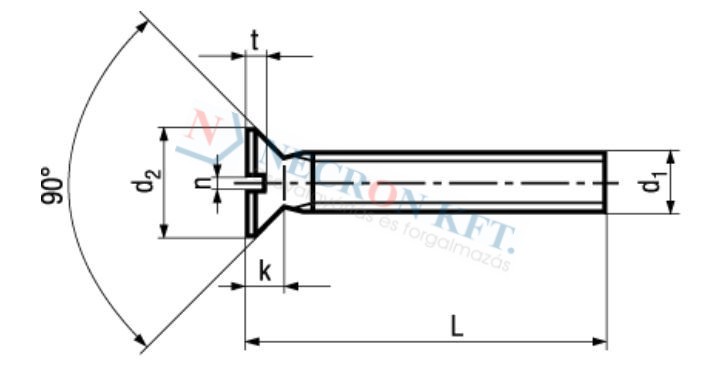 Slotted flat head machine screws 537