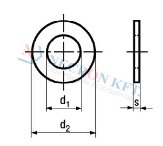 Flat washers without chamfer, for screws with cylindrical head 565