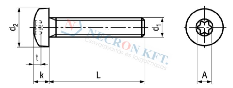 Hexalobular (6 Lobe) socket pan head machine screws fully threaded 5687