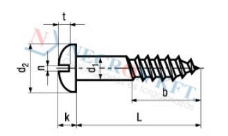 Slotted round head wood screws 5805