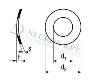 Curved spring washers 590