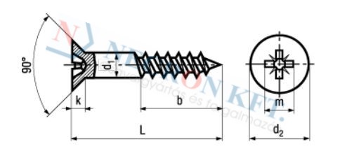 Pozi flat countersunk head wood screws form Z 5948