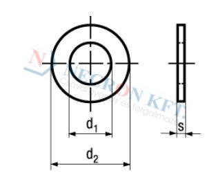 Flat washers without chamfer, regular type 602