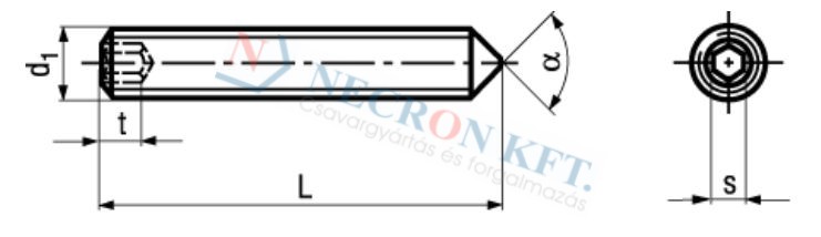 Socket set screws with cone point 618