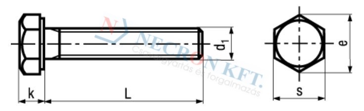 Hexagon head screws fully threaded 624