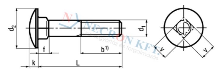 Round head square neck bolts 645