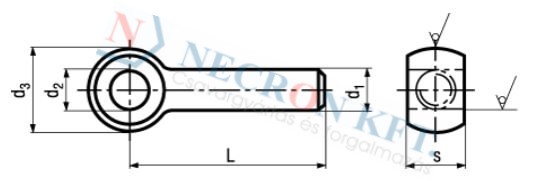 Eye bolts blank, without thread 646