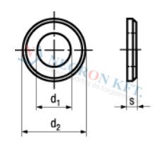 Flat washers with chamfer 65192