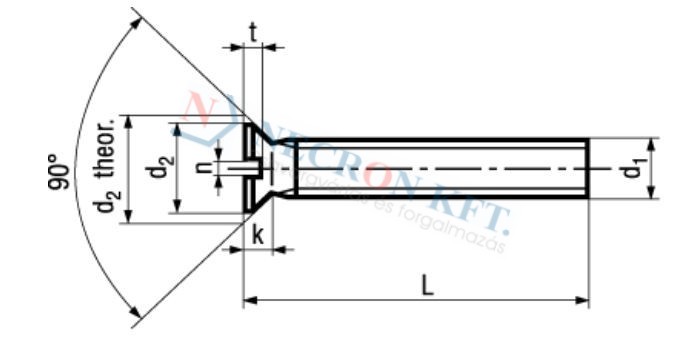 Slotted flat countersunk head machine screws small head 658