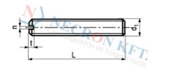 Slotted set screws with flat point, chamfered 664