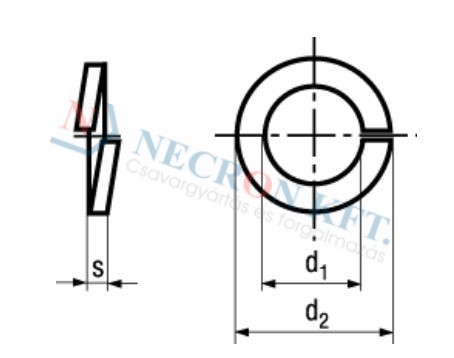 Spring lock washers with flat end 673