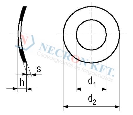 Curved spring washers 677