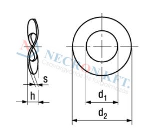 Waved spring washers 678