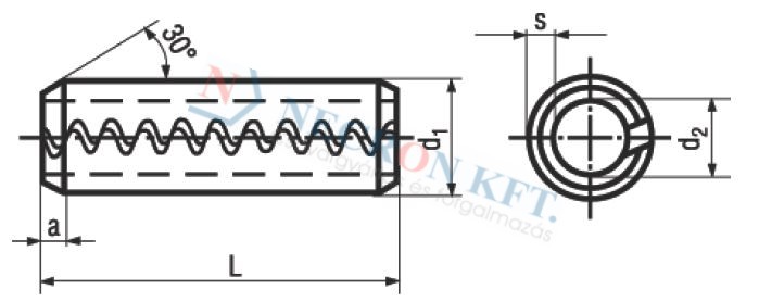 Heavy-duty spring pins with serrated slot 686