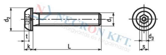 Tamper proof button head screws with center pin 6971