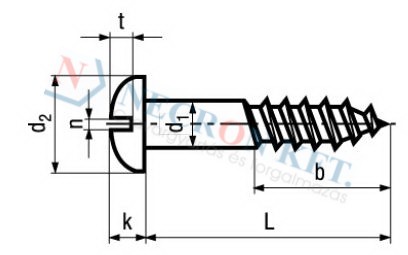 Slotted round head wood screws 6981