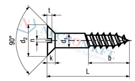 Slotted flat head wood screws 699