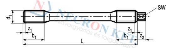 Stud bolts with reduced shank Steel 21 CrMo V57 708