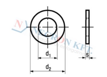 Flat washers without chamfer, large series 714