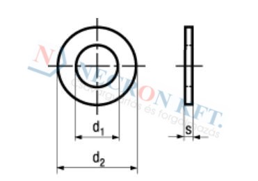 Flat washers without chamfer, large series 716