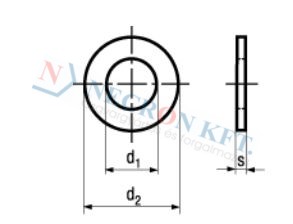 Flat washers without chamfer, regular type 718