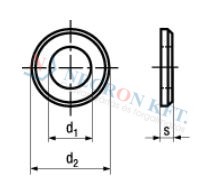 Flat washers with chamfer 720