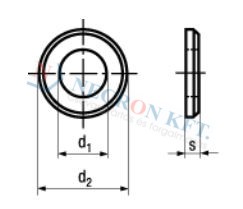 Flat washers with chamfer 722