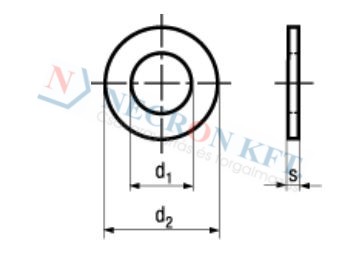 Flat washers without chamfer, regular type 724