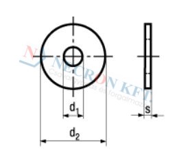 Flat washers without chamfer 730