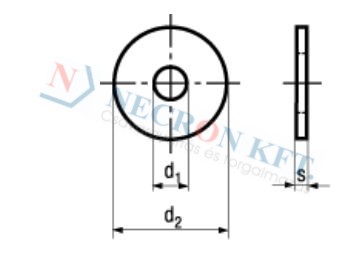 Flat washers without chamfer, large outside diameter 732