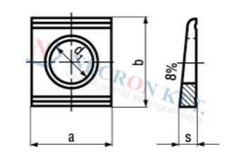 Square taper washers Steel 754