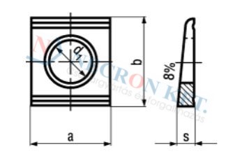 Square taper washers Steel 755