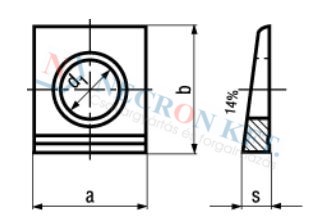 Square taper washers for I sections 757