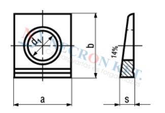 Square taper washers for I sections 758