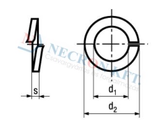 Split spring lock washers with bent end 759