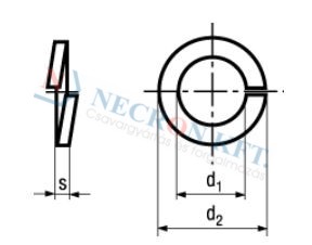 Spring lock washers with flat end 761