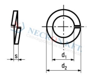 Spring lock washers with flat end 764