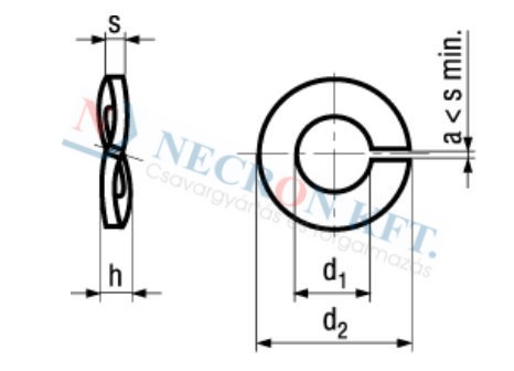 Special spring lock washers for cylindrical head screws 772